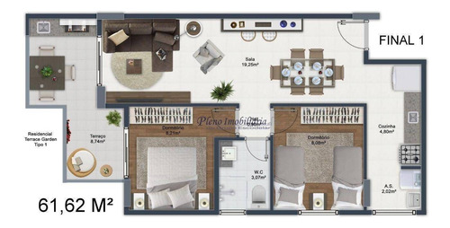 Imagem 10 de 25 de Apartamento Com 2 Dormitórios À Venda, 61 M² Por R$ 323.000,00 - Mirim - Praia Grande/sp - Ap0946
