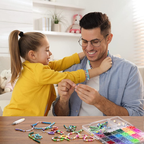 Kit Para Hacer Pulseras Con Cuentas, 6000 Piezas, 24 Colores