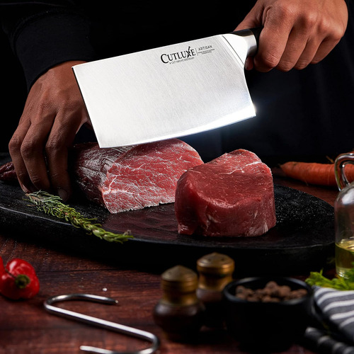 Cuchillo De Cuchilla Y Cuchillo De Chef - Acero Alemán Forja