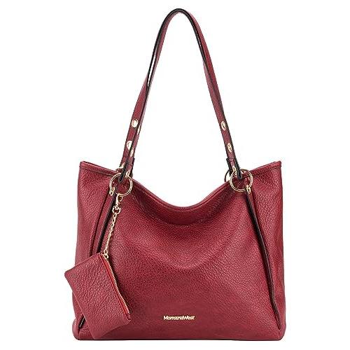 Montana West Large Hobo Bags For Women Tote Red Muster Overs