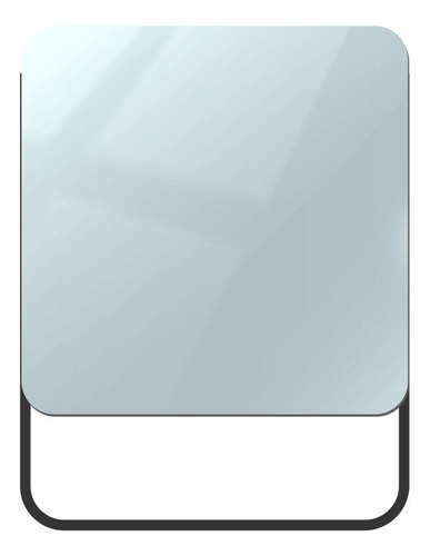 Espelho Funcional Pratic Square Preto 50x50cm Quadrado