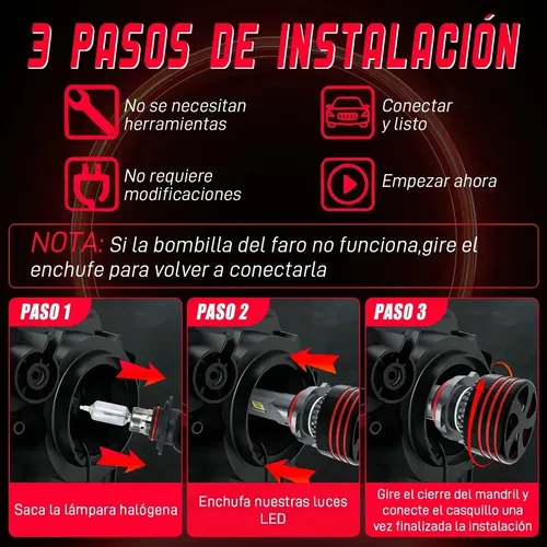 Kit De Faros LED 9005 Y H11 6000K Para GMC Sierra 1500/2500/3500 (2007-2013) – Incluye Antiniebla