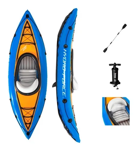 comprar Lancha Inflable Con Remos Kayak Azul Cove Hydro Force 2.75mt