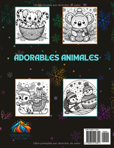 Adorables Animales Mandalas De Invierno Y Navidad De Patron
