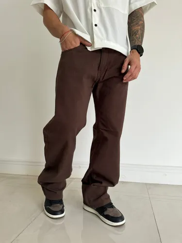 Jean mom marron sale