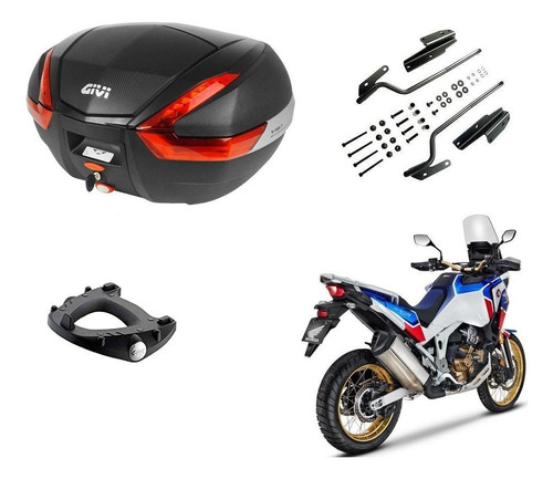 Kit Givi Bau V47nn+base+suporte Sr1178 Africa Twin Adventure