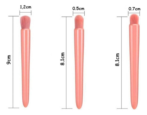 Set 5 Brochas De Maquillaje Profesionales Con Estuche Espejo
