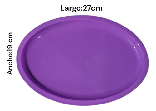 20 Plato Taquero Ovalado Reutilizable Colores Pastel