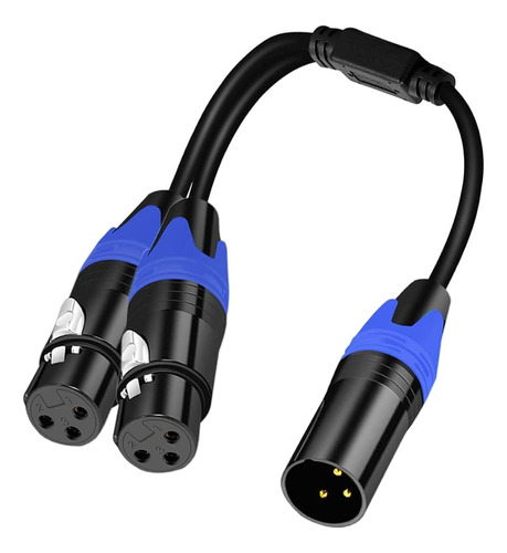 1 Macho A 2 Hembra Xlr Y Divisor Y Cable Micrón 1.5ft, 3pin 