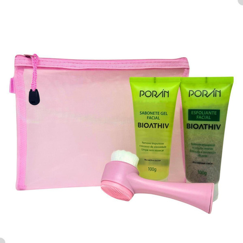 Kit Limpeza Facial Completo Esfoliante Sabonete Escova 2x1