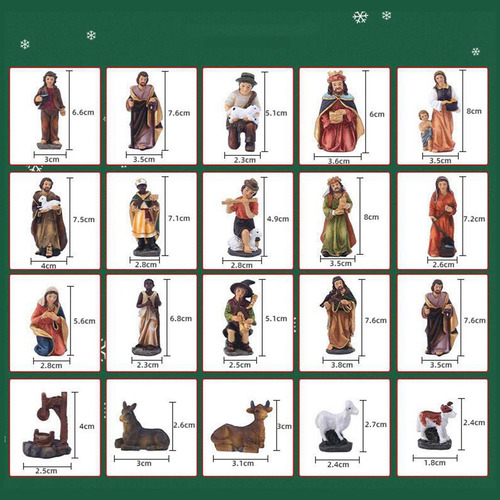20 Juegos De Nacimiento Para Navidad, Adorno De Pesebre De