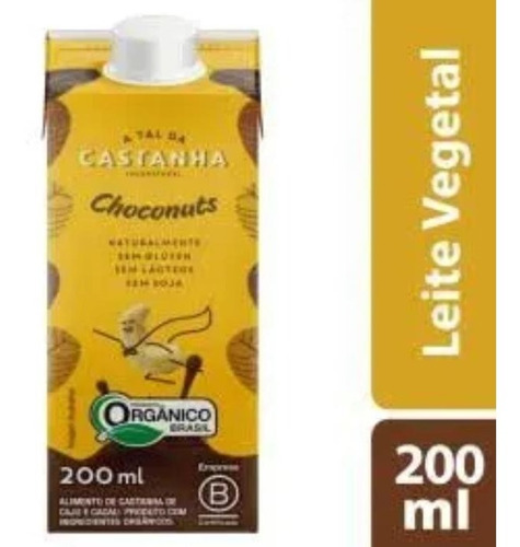 Achocolatado Vegan Tal Da Castanha Choconuts Orgânico 200ml 