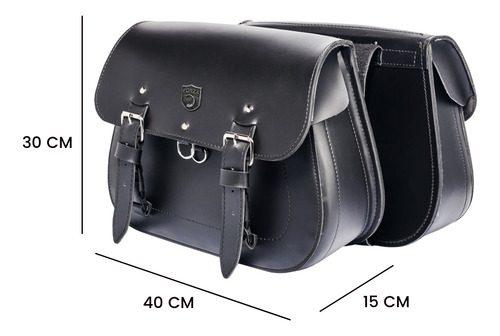 Bolsa Alforge Lateral Moto Custom 18l + Afastador Meteor 350