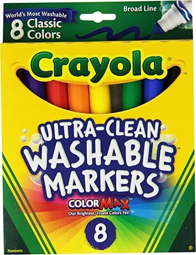 Crayola Plumon Grueso Lavable Con 8 58-7808