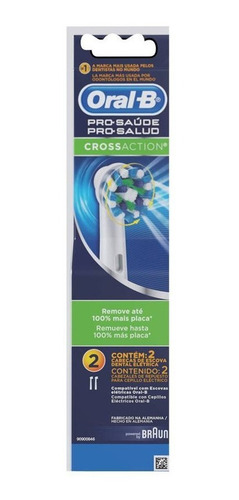 Imagen 4 de 10 de Oral B Repuesto Cepillo Electrico Cross Action X 2 Unidades