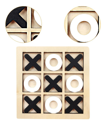 3 Juego De Mesa Toe, Noughts And Crosses, En Y Negro