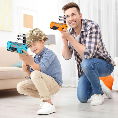 Pistola Lanzador De Aviones Juego Eyección Expulsión A Click