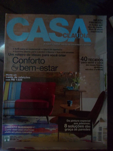 Casa Claudia - Cimento Queimado/ 40 Tecidos/ Conforto & Bem