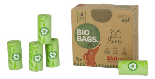 240 Bolsas Biodegradable En Rollos Ecologicas Fecas Perros -