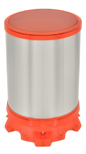 Cesto Tacho Basura Tramontina Sofie Acero Inoxidable 5 Lts Color Naranja