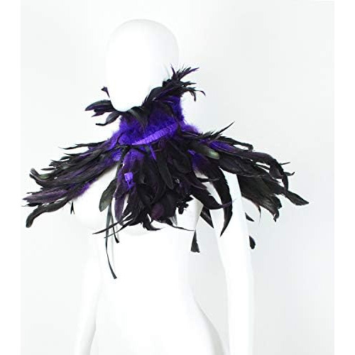 Capa De Plumas, Accesorios De Bruja, Collar, Vampiro, Cuervo