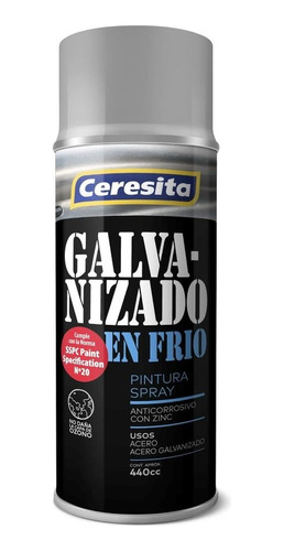 Spray Galvanizado Frio 440 Cc Ceresita Pack 6 Unidades