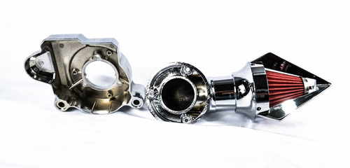 Filtro Cono Ancho Cromo Para Harley Davidson Touring 103