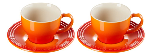 Conjunto Le Creuset 2 Canecas 200ml Expresso Pires Laranja