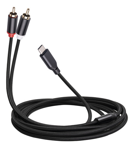 Cabo De Áudio Usb C Para Rca -c Para 2 Cabos Rca 2rca Jack C