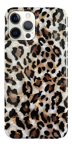 Jwest - Funda De Leopardo Compatible Con iPhone 12 Pro Max, 