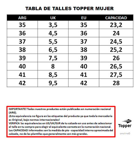 Zapatillas Topper C Moda Tilly Mujer Rv/rv