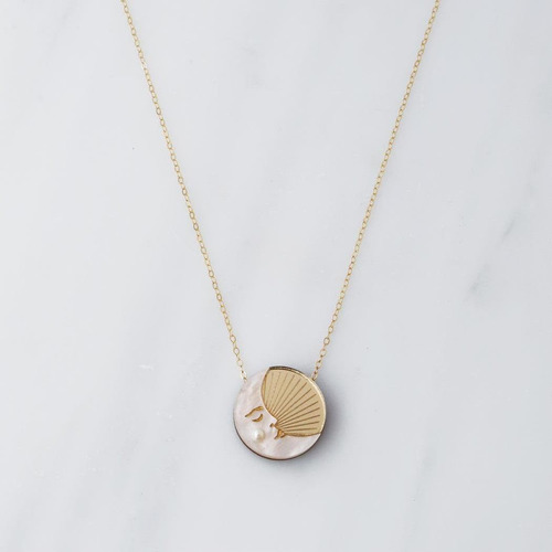 Collar De Moda Casual Con Dije Sol Luna Acero Inoxidable