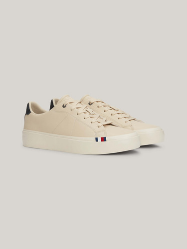 Tenis Beige De Gama Alta Th Monograma Hombre Tommy Hilfiger