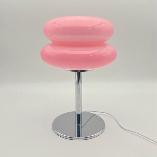 Lámpara Vintage Rosa Usb Con Luz Cálida Y Base Delgada