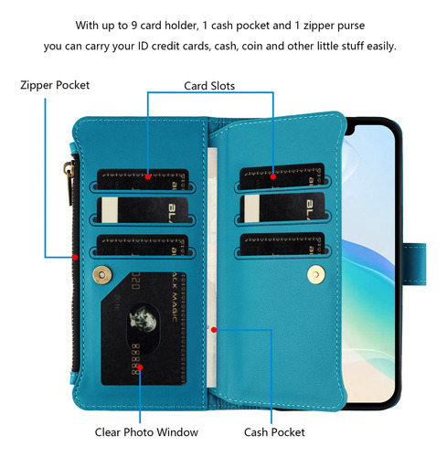 Funda De Piel Tipo Cartera Con Tapa Para Zte Blade V70 Design Max V70 V70 Vita
