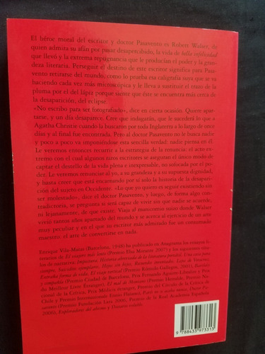 Doctor Pasavento Enrique Vila - Matas Anagrama - Nuevo