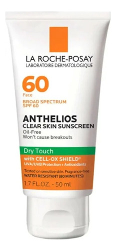 La Roche-posay Anthelios Clear Skin Sunscreen Spf 60, 1.7 Fl