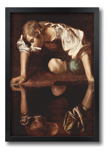 Quadro Pìntura Famosa Caravaggio Com Moldura A2 60 X 42 Cm A