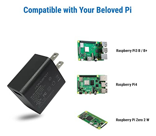 Pack Fuente De Poder 5v3a Con Cable Usb C Para Raspberry Pi