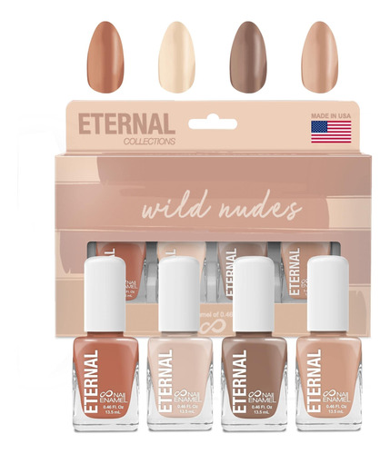 Eternal - Coleccin De 4 Esmaltes Para Uas: Larga Duracin, Br