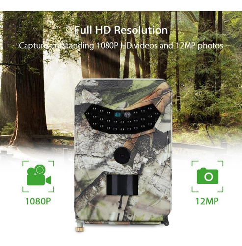 Cámara De Vigilancia Caza Infrarroja Camuflada Usb/pilas Hd