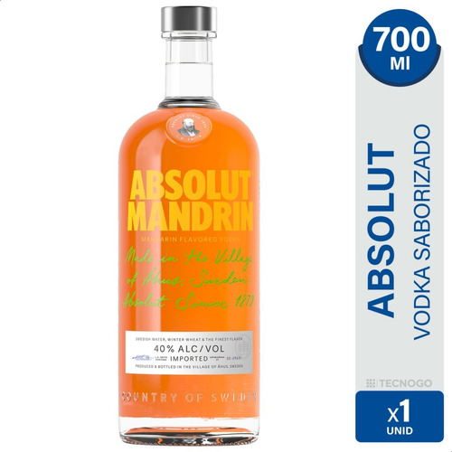 Vodka Absolut Saborizado Mandrin - 01mercado