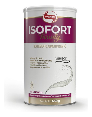 Isofort Beauty Vitafor Whey Com Verisol 450g
