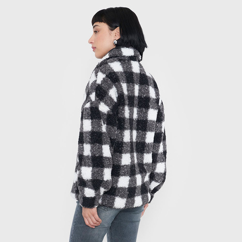 Chaqueta Mujer Negro Checks Corona