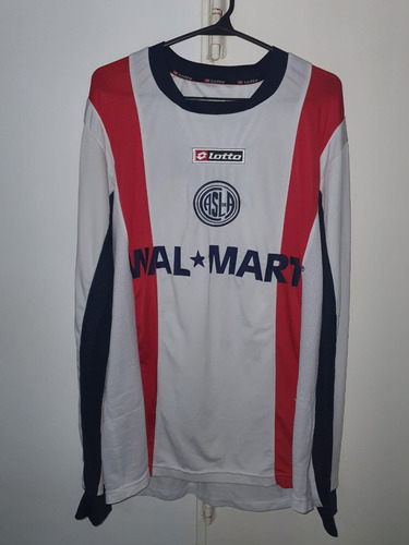 Camiseta San Lorenzo Lotto 08 Blanca Mangas Largas Talle Xl