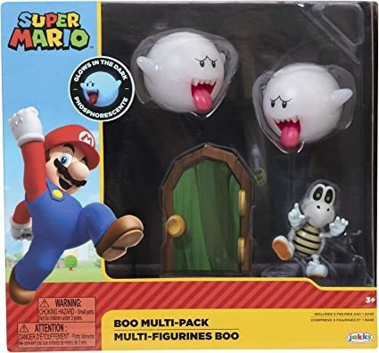 Super Mario Boo - Juego De 2 Figuras De Actioína Con Huesos