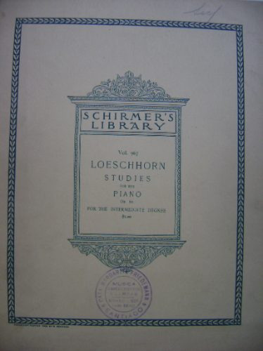 Studies For The Piano (op. 66) / Loeschhorn