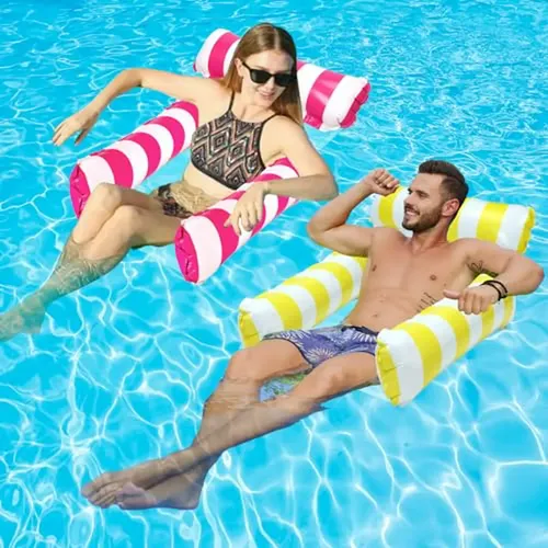 ECtury Hamaca de Agua, Colchoneta Piscina Adultos, 4 en 1 Piscina Hinchable Colchoneta Flotadores Piscina Tumbona Hamaca Flotante ECtury Hamaca de Agua, Colchoneta Piscina Adultos, 4 en 1 Piscina Hinchable Colchoneta Flotadores Piscina Tumbona Hamaca Flotante