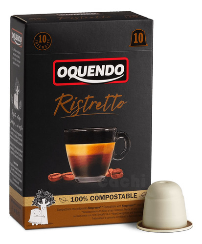 Capsulas Oquendo Cafe Para Nespresso Ristretto X 10 Int 10