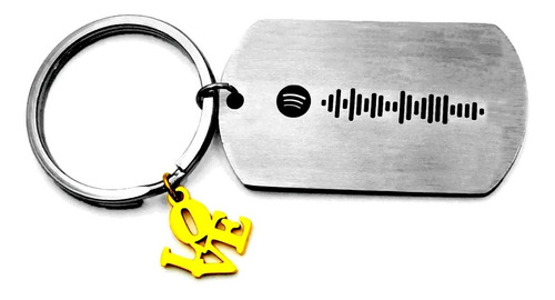 Llavero Acero Personalizado Calendario, Spotify Y Love 1129